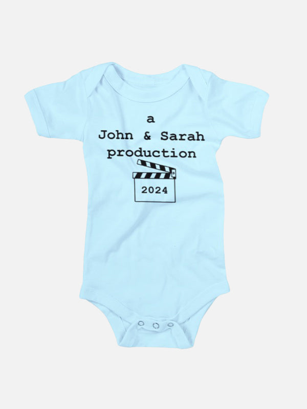 A (Name) & (Name) Production Baby Onesies