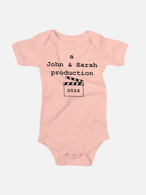 A (Name) & (Name) Production Baby Onesies